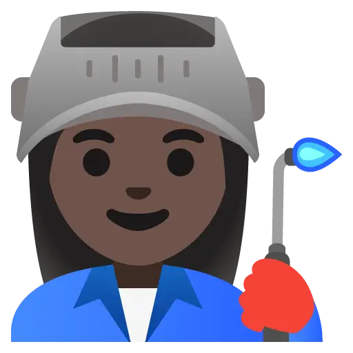 👩🏿‍🏭 - Woman Factory Worker: Dark Skin Tone Emoji meaning, copy and ...