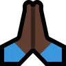 Folded Hands: Dark Skin Tone Emoji 🙏🏿 image - Microsoft Windows 10 Segoe UI Emoji style