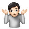 Person Shrugging: Light Skin Tone Emoji 🤷🏻 image - Huawei Harmony OS style
