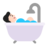 Person Taking Bath: Light Skin Tone