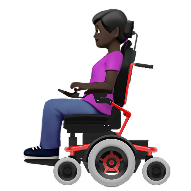 Woman In Motorized Wheelchair: Dark Skin Tone