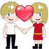 Couple With Heart: Light Skin Tone Emoji 💑🏻 image - Emojidex style