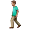 Man Walking: Medium Skin Tone Emoji 🚶🏽‍♂️ image - WhatsApp style