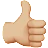 Thumbs Up: Medium-Light Skin Tone