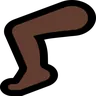 Leg: Dark Skin Tone Emoji 🦵🏿 image - Microsoft Windows 10 Segoe UI Emoji style