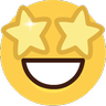 星の目でニヤリと顔 Emoji 🤩 image - Skype style