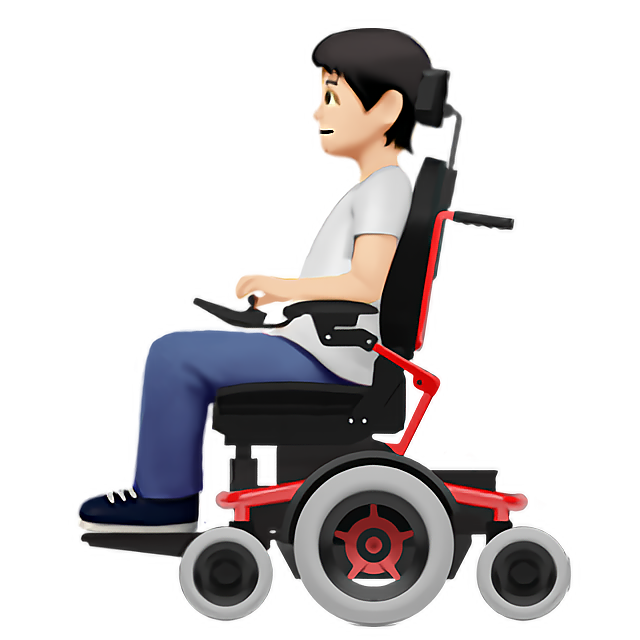 Person In Motorized Wheelchair: Light Skin Tone