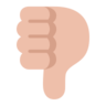 Thumbs Down: Medium-Light Skin Tone Emoji 👎🏼 image - Microsoft Classic 2D style
