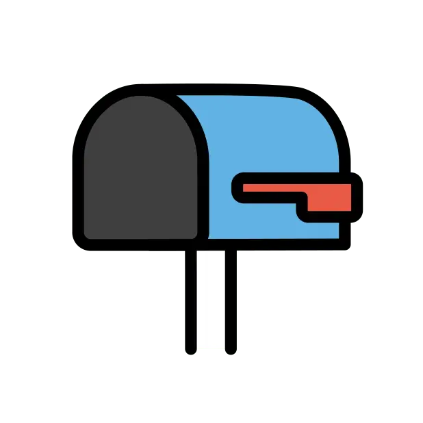 Open Mailbox With Lowered Flag