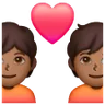 Couple With Heart: Medium-Dark Skin Tone Emoji 💑🏾 image - Samsung style