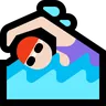Woman Swimming: Light Skin Tone Emoji 🏊🏻‍♀️ image - Microsoft Windows 10 Segoe UI Emoji style