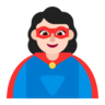 Woman Superhero: Light Skin Tone Emoji 🦸🏻‍♀️ image - Microsoft Classic 2D style