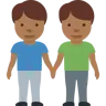 Men Holding Hands: Medium-Dark Skin Tone Emoji 👬🏾 image - Twitter / X (Twemoji) style