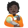 Person Feeding Baby: Dark Skin Tone Emoji 🧑🏿‍🍼 image - Google Noto Color style