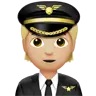 Pilot: Medium-Light Skin Tone Emoji 🧑🏼‍✈️ image - Apple style