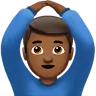 Man Gesturing Ok: Medium-Dark Skin Tone Emoji 🙆🏾‍♂️ image - Apple style
