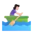 Woman Rowing Boat: Light Skin Tone