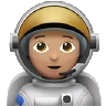 Astronaut: Medium Skin Tone Emoji 🧑🏽‍🚀 image - Apple style