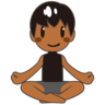 Man In Lotus Position: Medium-Dark Skin Tone Emoji 🧘🏾‍♂️ image - Emojidex style