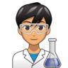 Man Scientist: Medium Skin Tone Emoji 👨🏽‍🔬 image - Emojidex style