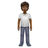 Person Standing: Medium-Dark Skin Tone Emoji 🧍🏾 image - Huawei Harmony OS style