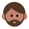 Person: Medium Skin Tone, Beard Emoji 🧔🏽 image - Tossface style