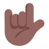 Love-You Gesture: Medium-Dark Skin Tone Emoji 🤟🏾 image - Microsoft Classic 2D style