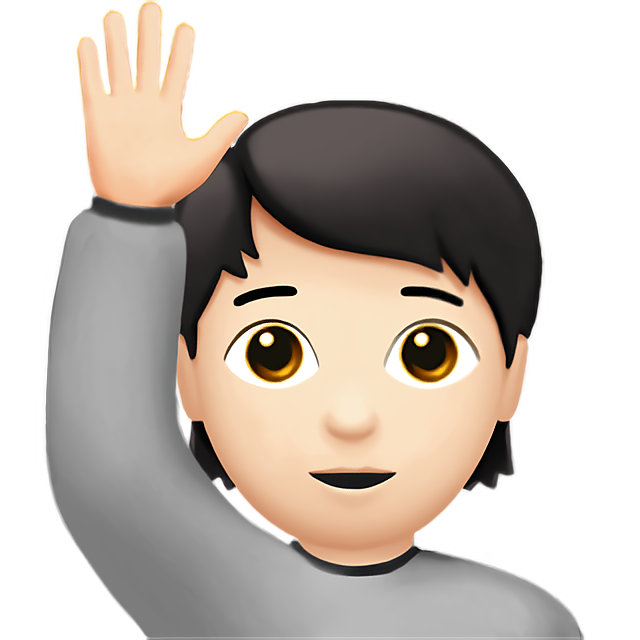 Person Raising Hand: Light Skin Tone