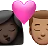 Kiss: Woman, Man, Dark Skin Tone, Medium Skin Tone