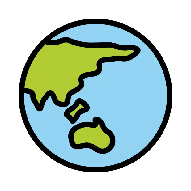 Globe Showing Asia-Australia