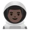 Man Astronaut: Dark Skin Tone Emoji 👨🏿‍🚀 image - Google Noto Color style