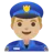 Man Police Officer: Medium-Light Skin Tone