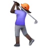 Woman Golfing: Dark Skin Tone Emoji 🏌🏿‍♀️ image - Samsung style
