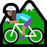Woman Mountain Biking: Medium Skin Tone Emoji 🚵🏽‍♀️ image - Microsoft Windows 10 Segoe UI Emoji style