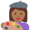 Woman Artist: Medium-Dark Skin Tone Emoji 👩🏾‍🎨 image - Twitter / X (Twemoji) style