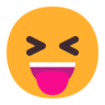 Rosto com a língua presa e os olhos bem fechados Emoji 😝 image - Microsoft Classic 2D style