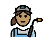 Woman Factory Worker: Medium Skin Tone Emoji 👩🏽‍🏭 image - OpenMoji style
