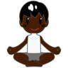 Man In Lotus Position: Dark Skin Tone Emoji 🧘🏿‍♂️ image - Emojidex style
