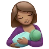 Breast-Feeding: Medium Skin Tone Emoji 🤱🏽 image - Apple style