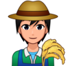 Farmer: Medium-Light Skin Tone Emoji 🧑🏼‍🌾 image - Emojidex style