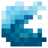 Wasserwelle Emoji 🌊 image - SerenityOS style