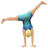 Man Cartwheeling: Medium-Light Skin Tone