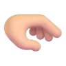 Palm Down Hand: Medium-Light Skin Tone Emoji 🫳🏼 image - Microsoft 3D Fluent style