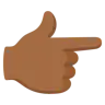 Backhand Index Pointing Right: Medium-Dark Skin Tone Emoji 👉🏾 image - Google Noto Color style