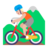 Person Mountain Biking: Medium-Light Skin Tone