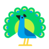 공작 Emoji 🦚 image - Microsoft Classic 2D style