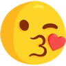 Emoji Face Throwing a Kiss 😘 image - Facebook Messenger (2016) style