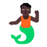Merperson: Dark Skin Tone Emoji 🧜🏿 image - Microsoft Classic 2D style