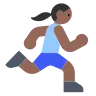 Woman Running: Medium-Dark Skin Tone Emoji 🏃🏾‍♀️ image - Tossface style