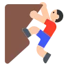 Man Climbing: Light Skin Tone Emoji 🧗🏻‍♂️ image - Tossface style